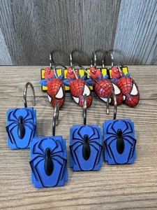 Spider Man Shower Curtain Rings Set of 12 - Picture 1 of 4