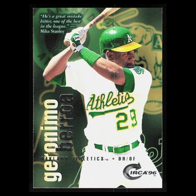 Geronimo Berroa #71 1996 Circa Oakland Athletics Baseball Card MLB - Image 1 of 3