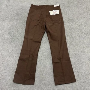 VTG Levis Deadstock Nuvo Boot Sta-Prest Jeans Brown Bootcut Mens 36x30 - Picture 1 of 8