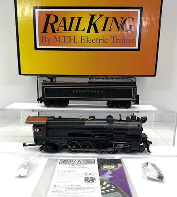 MTH RailKing 30-1579-1 Pennsylvania 4-8-2 M-1a Mountain Steam PS.3 O Used #6707 - Image 1 of 4