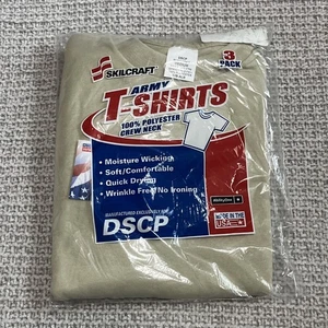 3 Pack Large T-Shirts Sand Tan Moisture Wicking Army USGI 8415-01-519-8785 - Picture 1 of 4