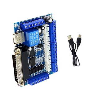 Blue 5Axis CNC Interface Adapter Breakout Board For Mach3 Stepper Motor Driver - Picture 1 of 13