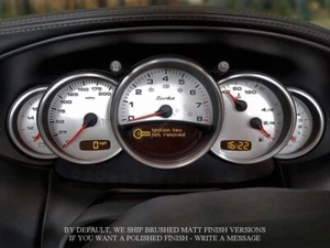 For Porsche 911 996 Instrument Cluster Brushed Rings Gauge Speedometer Trim - Picture 1 of 20