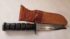 U.S. CAMILLUS N.Y. Fighting/Hunting Knife With Leather Sheath. - Picture 1 of 19
