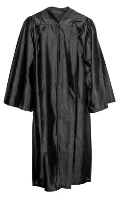 Robe Graduation Gown Mil Abi Abschlussfeier schwarz