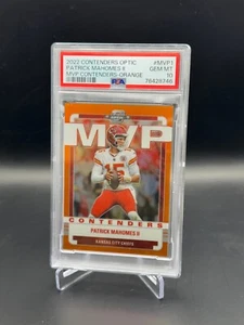 Patrick Mahomes II KC - 2022 Contenders Optic MVP Contenders Orange 33/50 PSA 10 - Picture 1 of 3