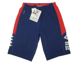 Bnwt Boy's Kid's Children's Fila Stretch Ciclista Shorts Medium New Navy Blue - Picture 1 of 3