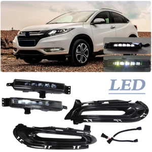 Par de luces antiniebla delanteras de conversión LED DRL para Honda HR-V HRV Fit 2016 2017 2018 - Imagen 1 de 14