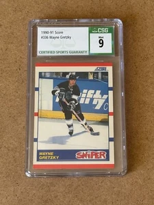 1999 1991 Score NHL Hockey #336 Wayne Gretzky CSC 9 CGC Hall of Fame KINGS Card - Picture 1 of 2