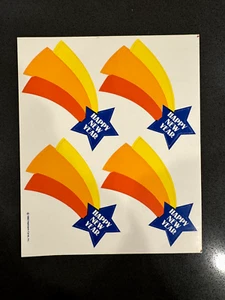 Vintage 80er Jahre Weihnachten Aufkleber - Markenzeichen (volles Blatt) - Bild 1 von 1