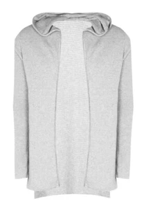NUEVO Cárdigan con capucha Boohoo Man punta de gofres, gris - M (38) - Imagen 1 de 3