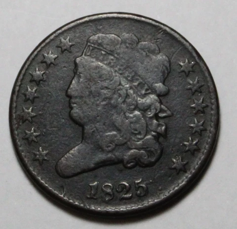 1825 Half Cent UR337 Cover