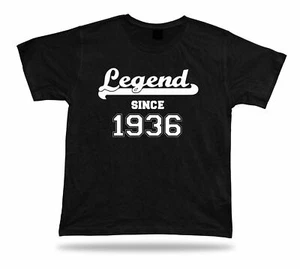 Printed T shirt tee Legend since 1936 happy birthday present gift idea unisex - Picture 1 of 8