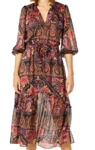 VALENTINO Abito donna blusa Misa Olivia nuovo S Flora Valentina semi trasparente chiffon