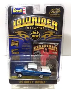 Revell LOWRIDER Magazine Issue #208 59 Chevy Impala Blue / White - Picture 1 of 6