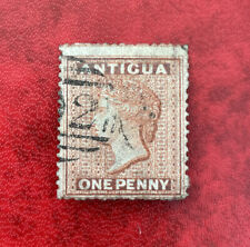 1860-70’s Antigua Queen Victoria One Penny Used Stamp