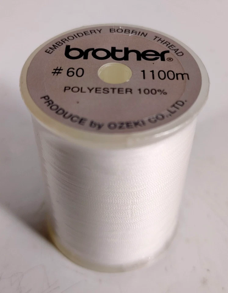 60 瓦 Bobbin 螺纹原始设备制造商兄弟刺绣白色 SAEBT 正品 X81164001 重量 — 第 1/4 张图片