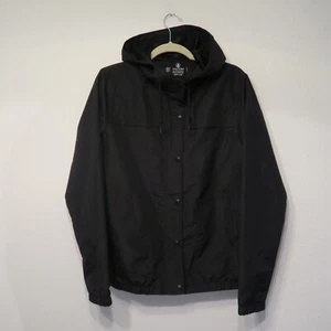 Volcom Black Water Resistant Draw String Hood Mesh Lined Medium M 12 W Jacket - Picture 1 of 16