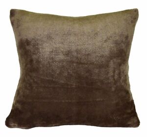 fa36a Brown Short Soft Fleece Plain Color Cushion Cover/Pillow Case Custom Size