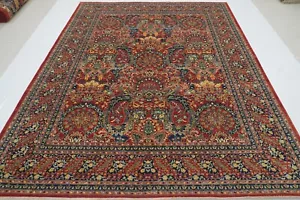 8 x 10 ft Red Turkish Hereke Super fine Hand Knotted Wool Geometric Rug - Picture 1 of 16