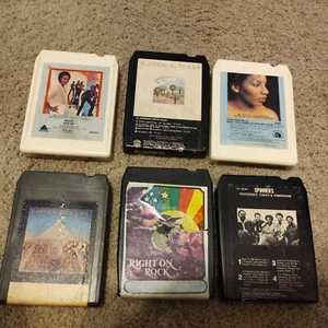LOT OF 6-8 TRACK TAPES-ALL TESTED -FOREIGNER,SPINNERS,EARTH WIND+,JARREAU,RAYDIO - Picture 1 of 7