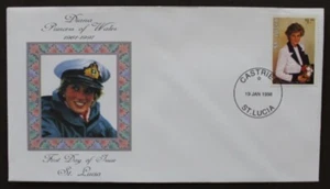 SC49 ST LUCIA 1998 FDC Diana princess of Wales commemoration - Picture 1 of 2