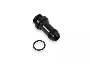 Holley 26-153-1 Carb Fuel Bowl Inlet Fitting Straight 8AN Male w/O-Ring Black - Picture 1 of 1