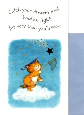 Tarjeta de felicitación Felicitaciones Graduación Graduado Gato atigrado Estrella Bright Future Foto 1 de 3