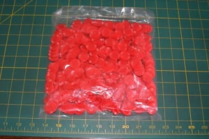 Bag 500 Mini Poker Chips 7/8" Red - New - Picture 1 of 2