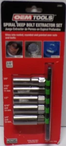 OEM Tools 22993 Spiral Deep Bolt Extractor Set 3/8" Drive - Picture 1 of 2