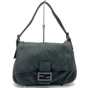 Fendi Mamma Bucket Shoulder Bag in Grey Jersey and Cotton for Women Auth - Picture 1 of 10