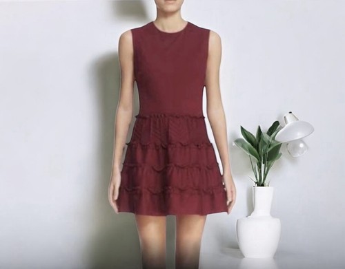 Abito in jersey Valentino rosso nuovo con etichette taglia L $595 00