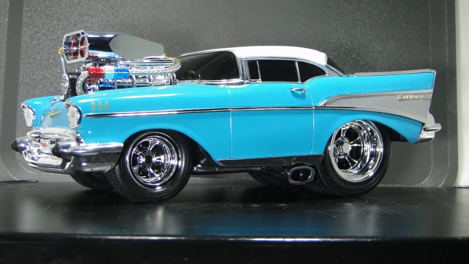 57 Chevy 1957 Race Car Dragster Custom Built Classic Metal Concept Model 55 1955 - Image 1 of 4