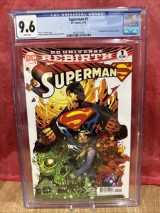 Superman Rebirth #1 CGC 9.8 2016 Graded Comic New Slab 1st Kathy Branden - Picture 1 of 3