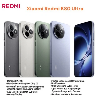 Xiaomi Redmi K80 Ultra Smartphone Android 15 Dimensity 9400+ Octa Core GPS NFC - Image 1 of 4
