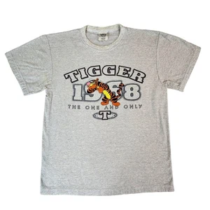 Camisa Tigger Disney De Colección Para Hombres Gris Mediano 1968 Gráfico Hecha en EE. UU. Años 90 - Imagen 1 de 13