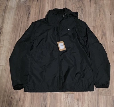 Jaqueta masculina repelente de água Quick Silver Dryflght tamanho G preta nova com etiquetas - Imagem 1 de 4