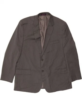 IZOD Mens 2 Button Blazer Jacket IT 50 Large Grey Pinstripe Polyester MG15 - Image 1 of 3