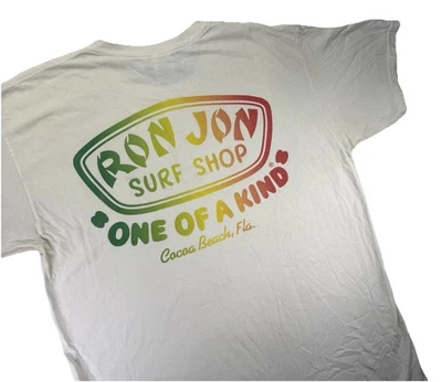 Camiseta De Colección Ron Jon Surf Shop Manga Corta Cacao Playa Única En Su Clase L Blanca Foto 1 de 4