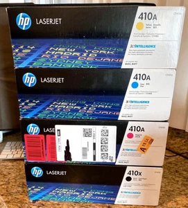 HP 410X BLK & HP 410A 3-PACK C/Y/M Wysokowydajne tonery Laserjet **ZAPIECZĘTOWANE** - Zdjęcie 1 z 2