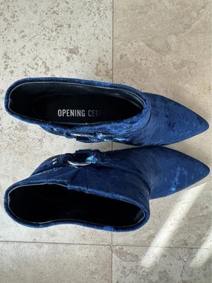 Botas femininas de arnês de veludo cerimônia de abertura - Imagem 1 de 4