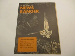 Vintage 1966 Scholastic News Ranger Halloween Issue Owl Pumpkin Jack-o-lantern - Picture 1 of 5