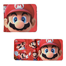 MARIO POSES Super Mario Bros. 4 in. Bi Fold Wallet (Anime Credit Card Billfold)