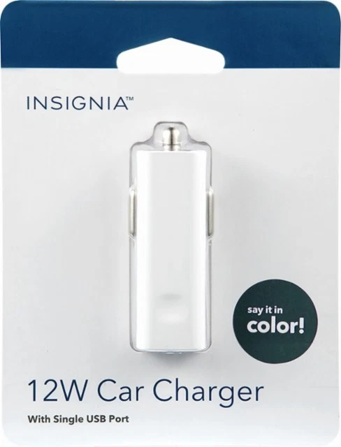 Insignia™ - Cargador Coche Vehículo USB 12W / 2.4Amp Salida Multicolor - Totalmente Nuevo Foto 1 de 4