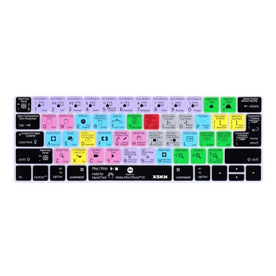 XSKN After Effects Shortcuts Keyboard Cover for Macbook Pro 13.3/15.4 Touch Bar - Image 1 of 4