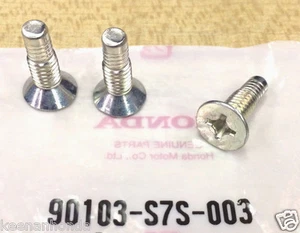 Original OEM Honda Pilot Ridgeline Odyssey pestillo de puerta cabeza plana tornillo paquete de tres - Imagen 1 de 4
