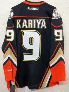 REEBOK PREMIER NHL JERSEY ANAHEIM DUCKS PAUL KARIYA BLACK SIZE LARGE - Picture 1 of 2