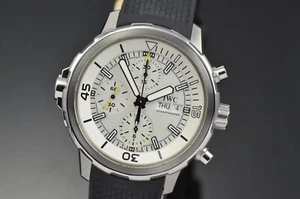 IWC Aquatimer Chronograph Silver Dial Steel 44MM Watch IW376801 Serviced 05/2023 - Picture 1 of 13