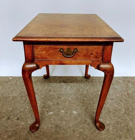 Vintage Hekman Furniture Table with Drawer Square Top Mid-Century Cover