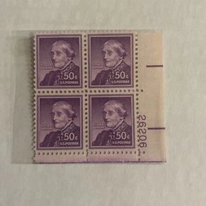 USA - Scott 1051 - MNH UR Plate Block -26206 - 50 cents - Susan B Anthony - Picture 1 of 2